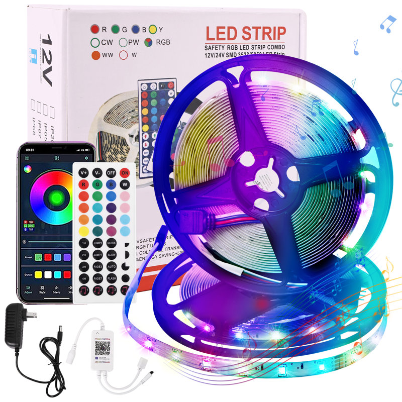 Huotian 33 Ft Neon Rope Lights,flexible Led Rope Lights Control With App/remote,multiple Modes Music Sync Gaming Rgb Led Neon Lights For Bedroom Outdoor,Mother's Day Gift