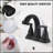 2 Handle 4 Inch Centerset Bathroom Sink Faucet With Pop-Up Drain, Matte Black-119318143