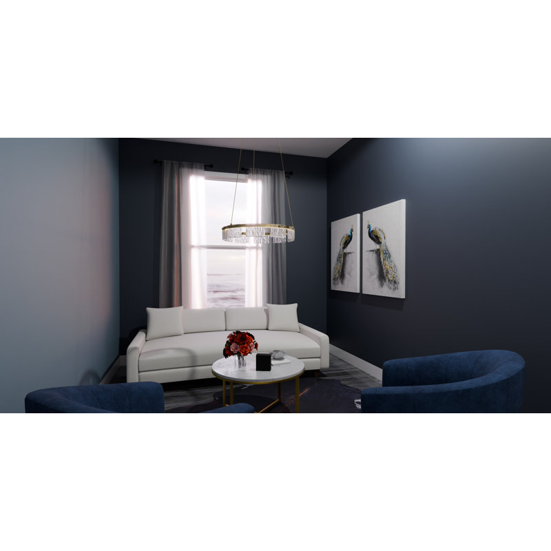 Maks Integrated LED Pendant Light, Brushed Gold