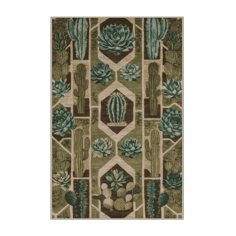 Tapis brun lavable à la machine, Tapis de couloir 2 pi x 4 pi