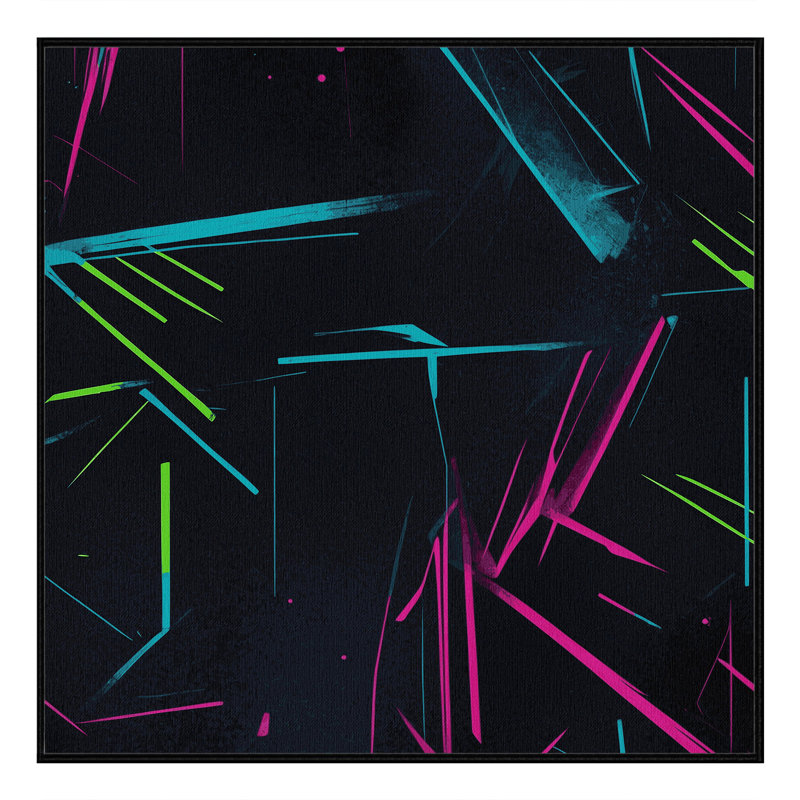 Fluorescent Threads Rug, Square 4'