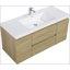 Meuble-lavabo flottant avec lavabo, meuble-lavabo mural moderne avec lavabo en résine et tiroirs à fermeture en douceur-544142063