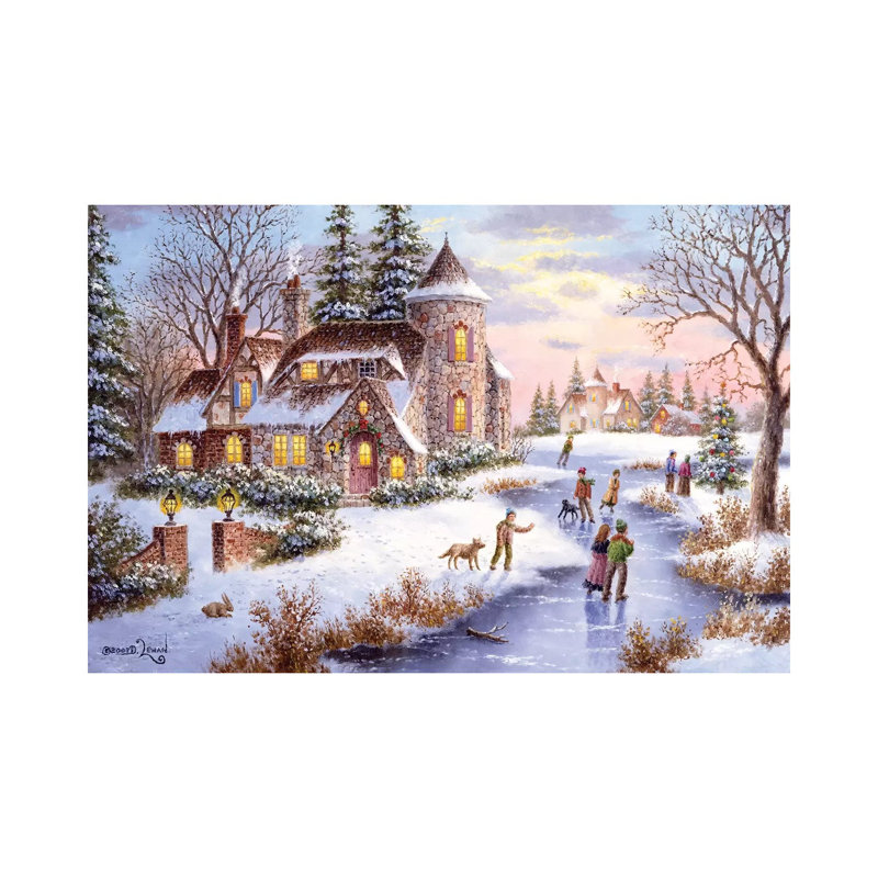 Winter’s Joy by Dennis Lewan - Wrapped Canvas Painting, 152.5 cm H x 101.5 cm W