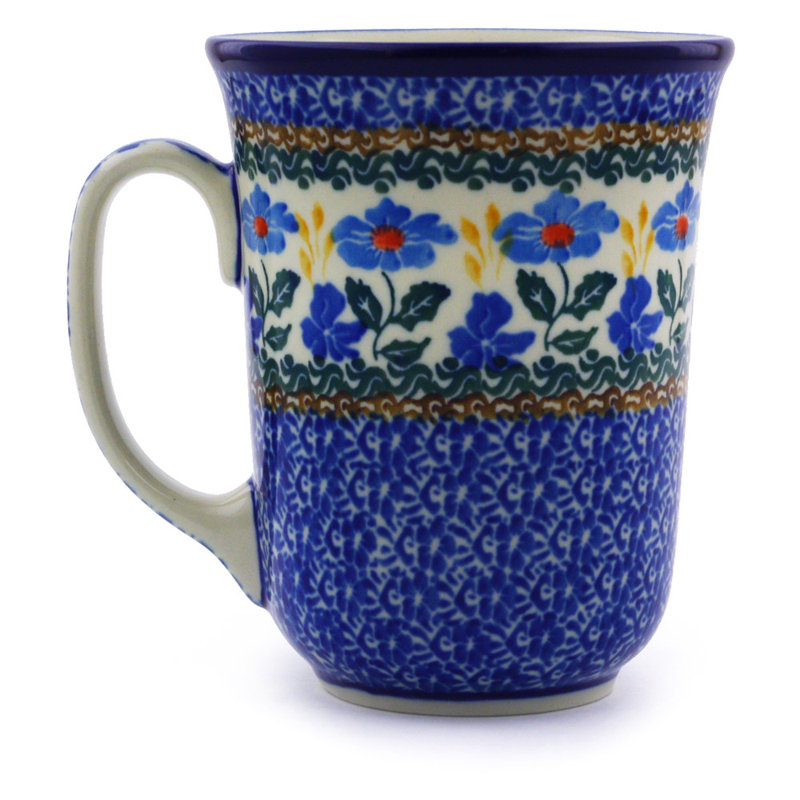 17 oz. Grande tasse en grès Forget-Me-Nots