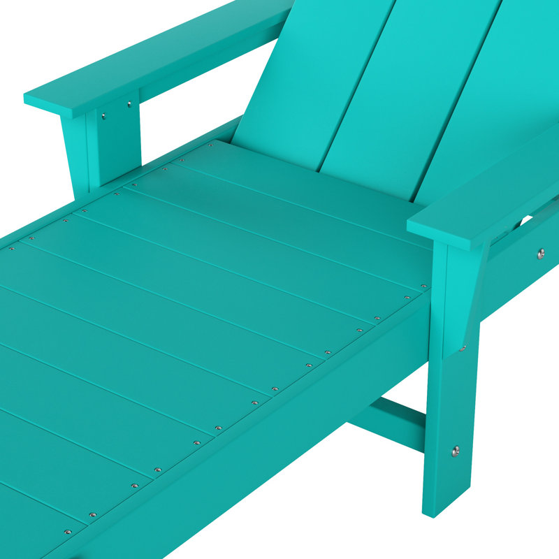 Ensemble de chaises longues inclinables 77,6 "Aderson, Turquoise