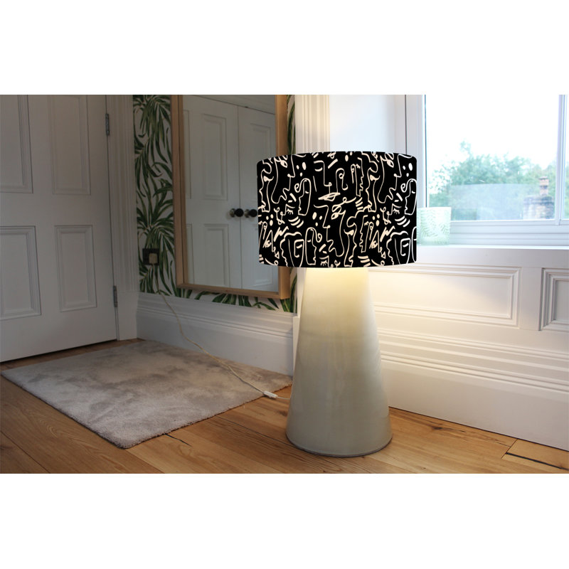 25cm H Canvas Drum Pendant Shade ( Clip On )