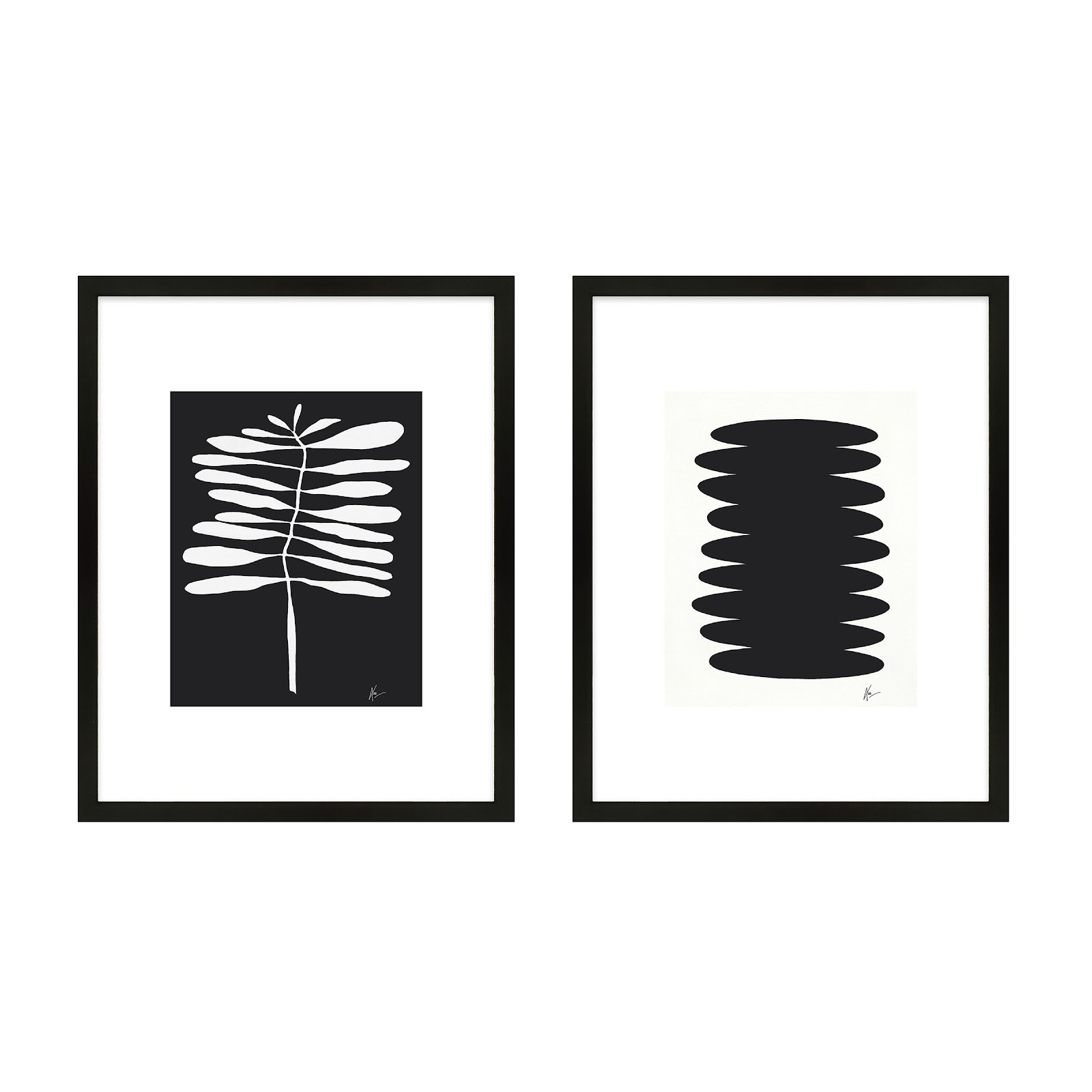 Flora 5&6 by Lee Lessem, Black Framed, 38" H x 60" W x 1.25" D