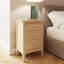 Claiborne Ash 3 Drawer Bedside Table Nightstand Cabinet