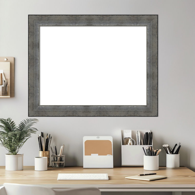 Forged Pewter Framed Dry Erase Magnetic Board Organization Boards, 22" H x 28" W