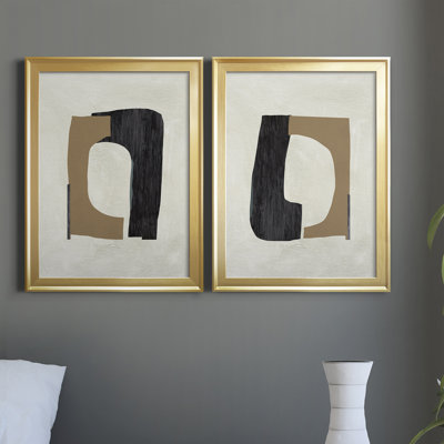 " Cardboard Cutouts I " 2 - Pieces Painting Print