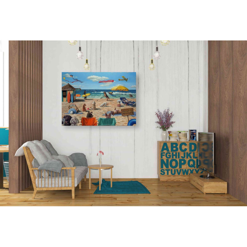 «Dog Beach» par Lucia Heffernan, impression sur toile tendue, H 26 po x l 34 po x P 1,5 po