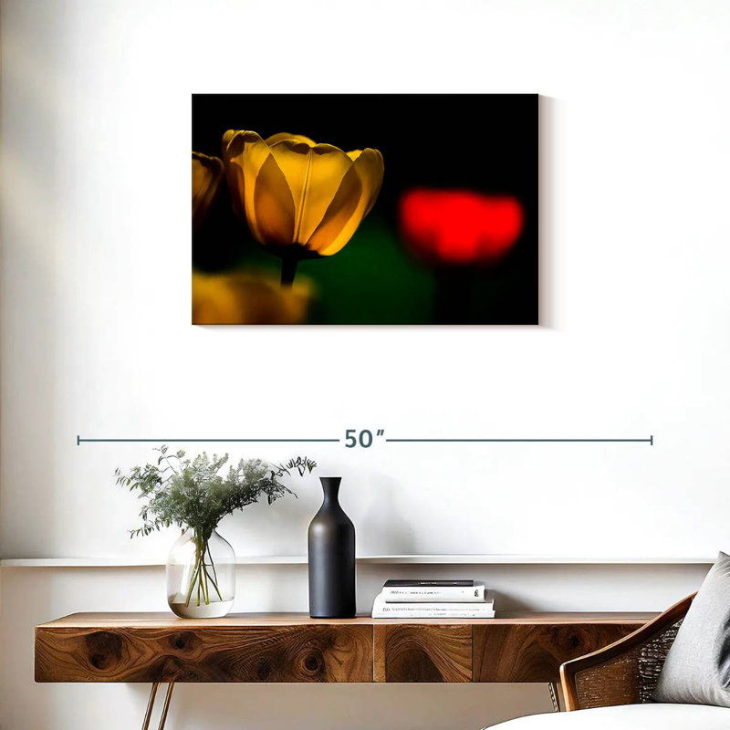 Harnek tulipes jaunes en fleurs, H 20 po x l 30 po
