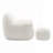 Faux Fur Bean Bag Chair With Ottoman-116702486