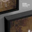 Lustre en cristal brun brun et blanc qui illumine un art mural contemporain et relaxant-93589385-93589386
