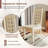Dining Chair Set Of 2 With Rubber Wood Frame & Leaf-shape High Back For Kitchen-650241483-678294966