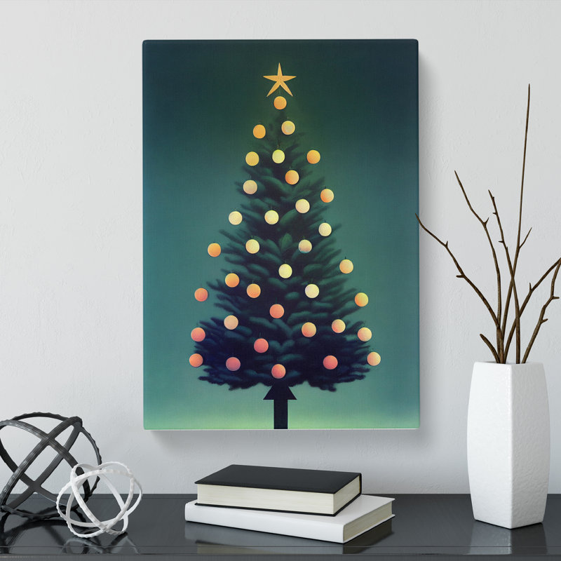 Christmas Tree - Wrapped Canvas, 60cm H x 40cm W x 3cm D