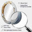 Tourbillon cosmique blanc et or blanc I - Miroir décoratif ovale abstrait sur métal-2128804154