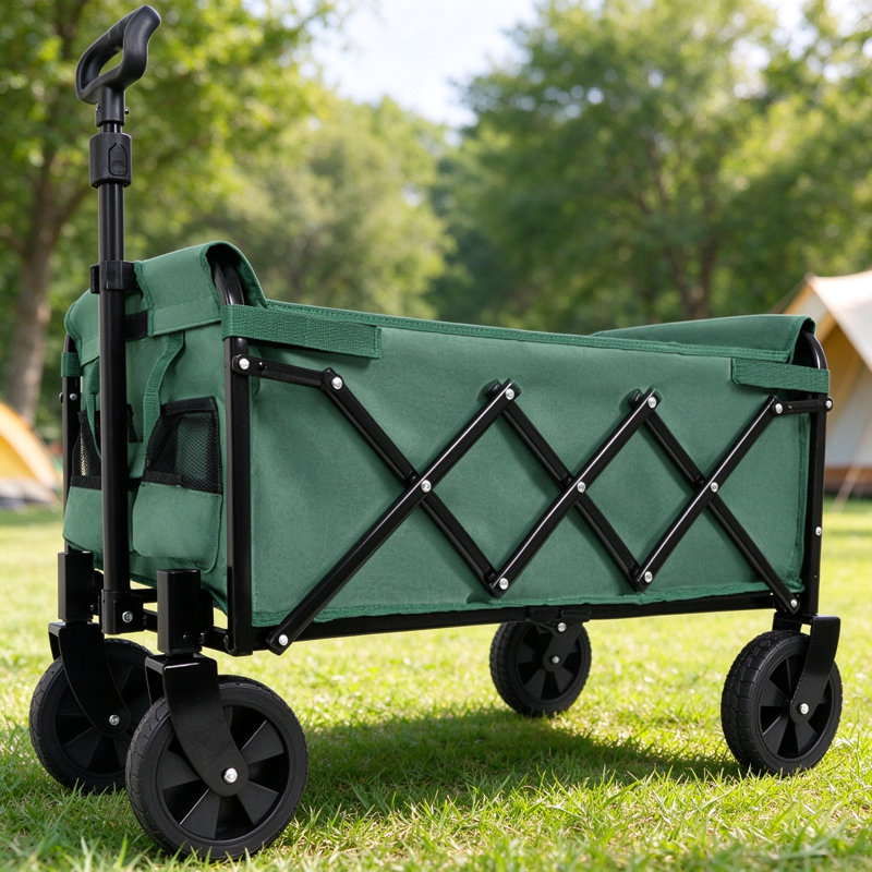 Expandable Dual-Layer Utility Wagon, Green