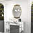 Dieudson Oval Aluminum Alloy Baroque Wall Mirror-113565098-113565097