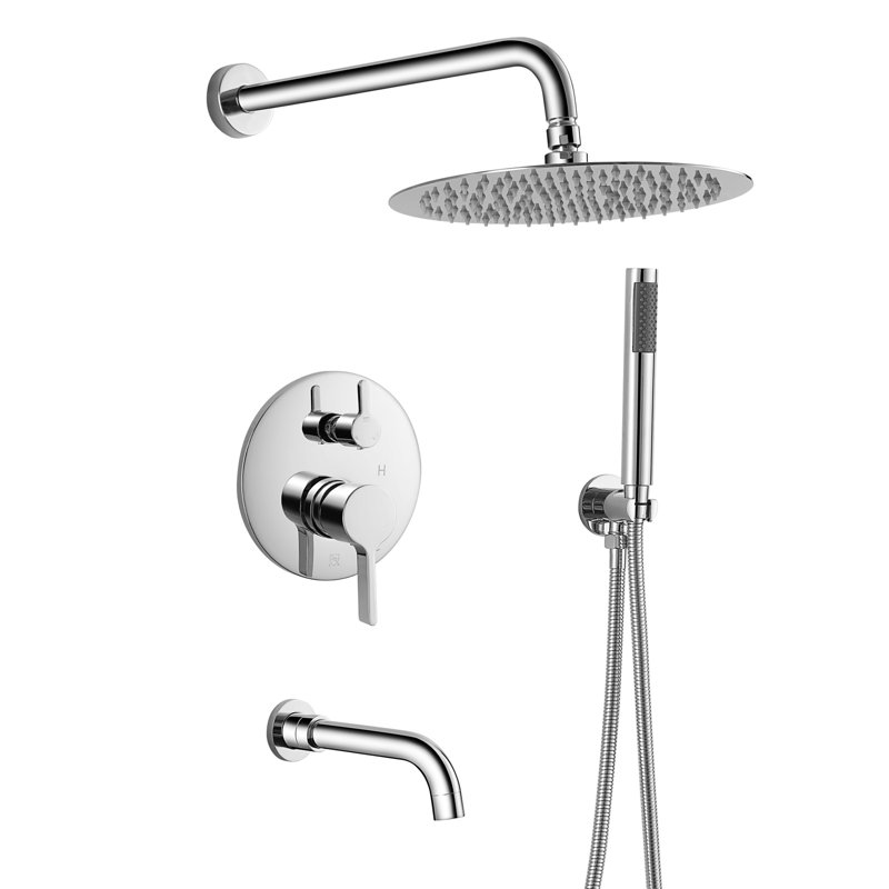 Calder Complete Shower System with Rough in-Valve, Chrome