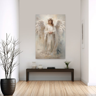 «Peaceful Angel Ethereal Serene», art mural abstrait