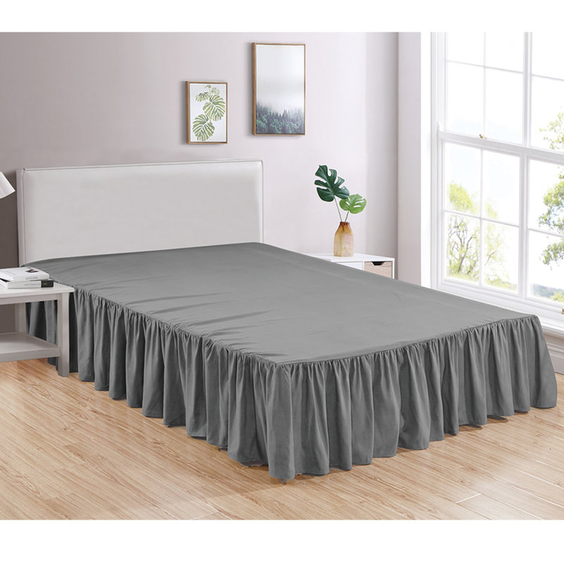 Bedskirt 4 Bed Skirt, Twin, Gray