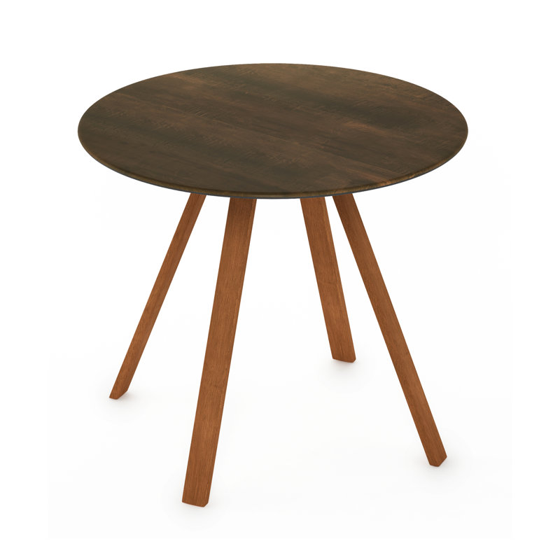 Round Wood Outdoor Bistro Table , cm W cm D, Walnut