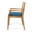 Chaise de salle à manger Perla, 2 pièces avec 2 coussins bleus, pour cour, bord de piscine, jardin-683292530-683292533