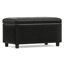 Cosmopolitan 34"W Upholstered Storage Ottoman with Tufted Design and Large Interior Storage-1887797786