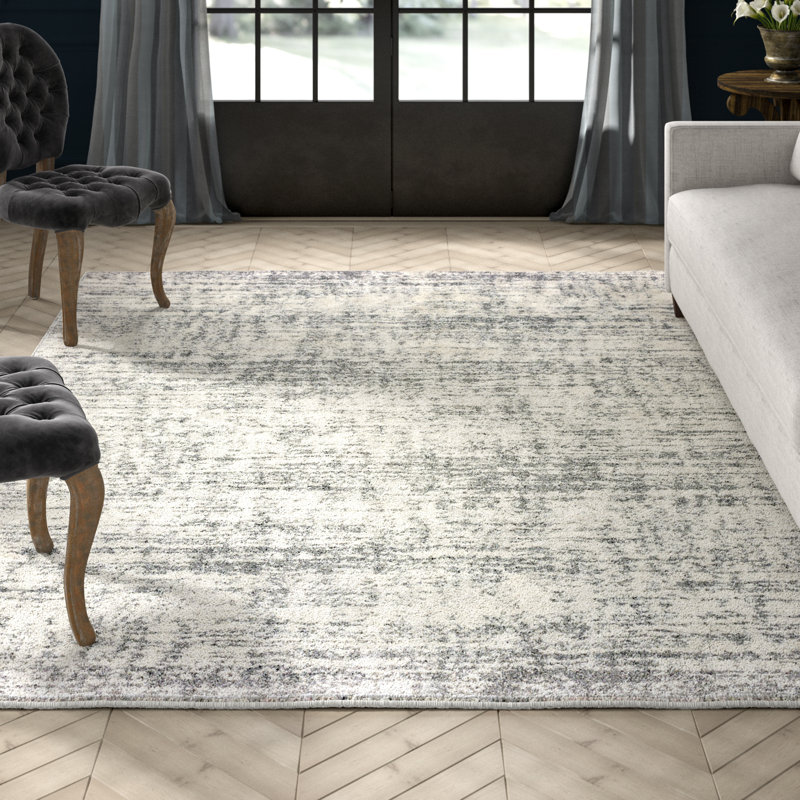 Tapis ivoire / gris Robbinsdale, Rectangle 7 pi 10 po x 10 pi 10 po