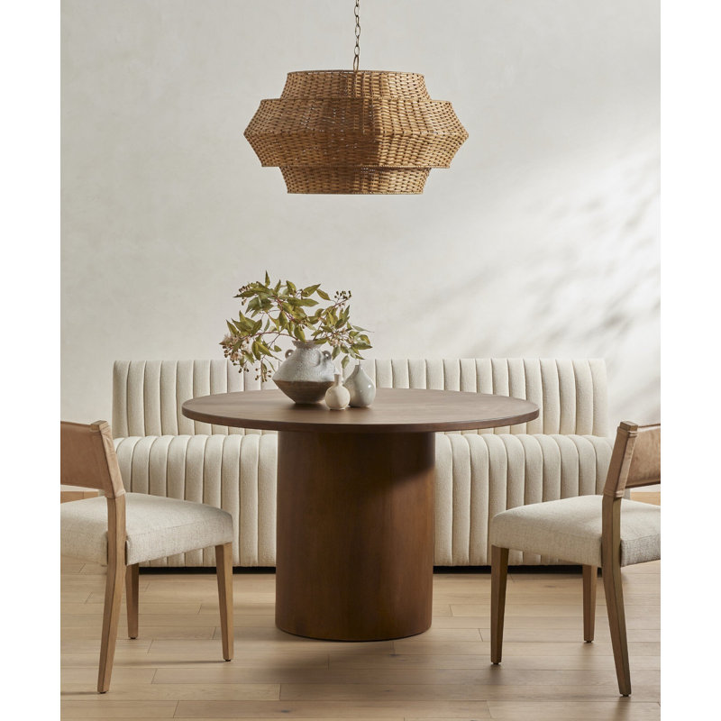 Side Chair in Charcoal, Polyester/Leather Winchester Beige, Natural