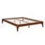 Base de lit plateforme en bois avec support en lattes de bois-935892228