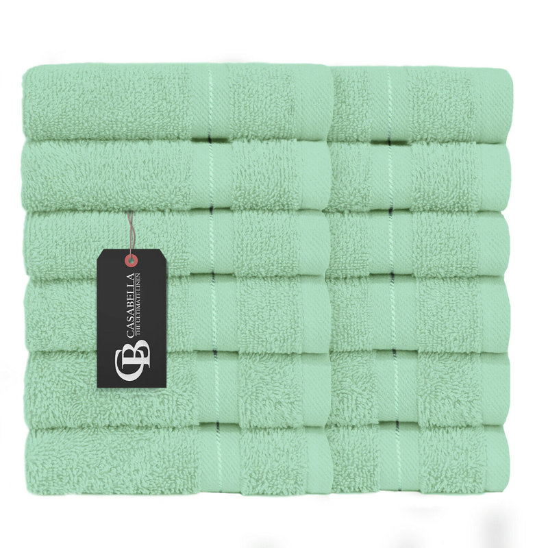 Casabella Luxury Face Towel, Seafoam
