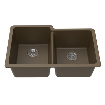 33" L x 21" W Double Basin Undermount Kitchen Sink