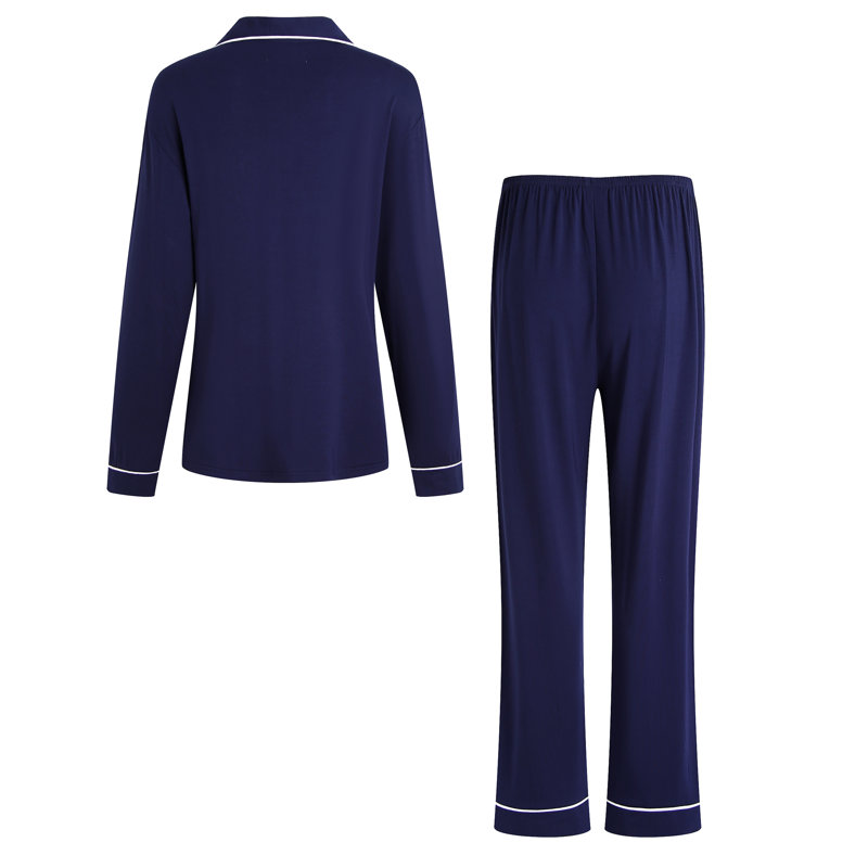 Ensemble de pyjama pour femme Andrina, XL, Bleu marine