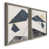 Toile avec cadre gris