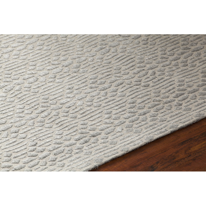 Tapis d'intérieur en viscose à motif géométrique tissé à plat à la main Authentic, 7 pi 9 po x 10 pi 6 po
