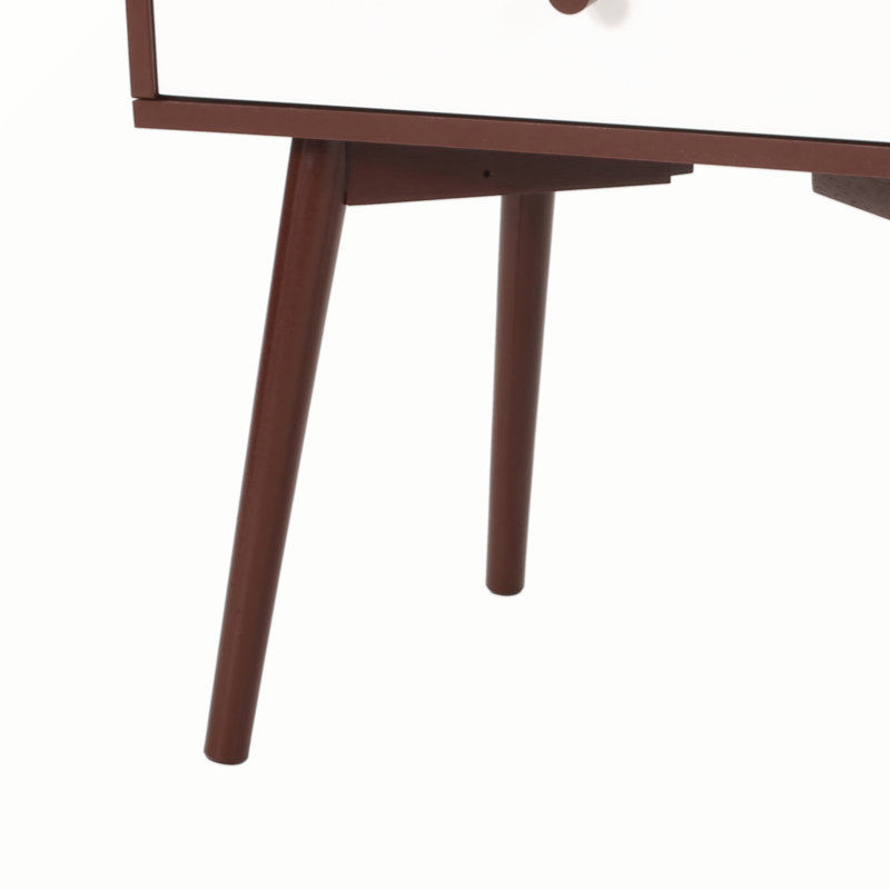 Mcginn End Table with Storage, Brown/White