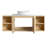 Wall-mounted vanity and storage shelf combination