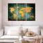 «Grunge World Map», reproduction d'art sur toile-936690496