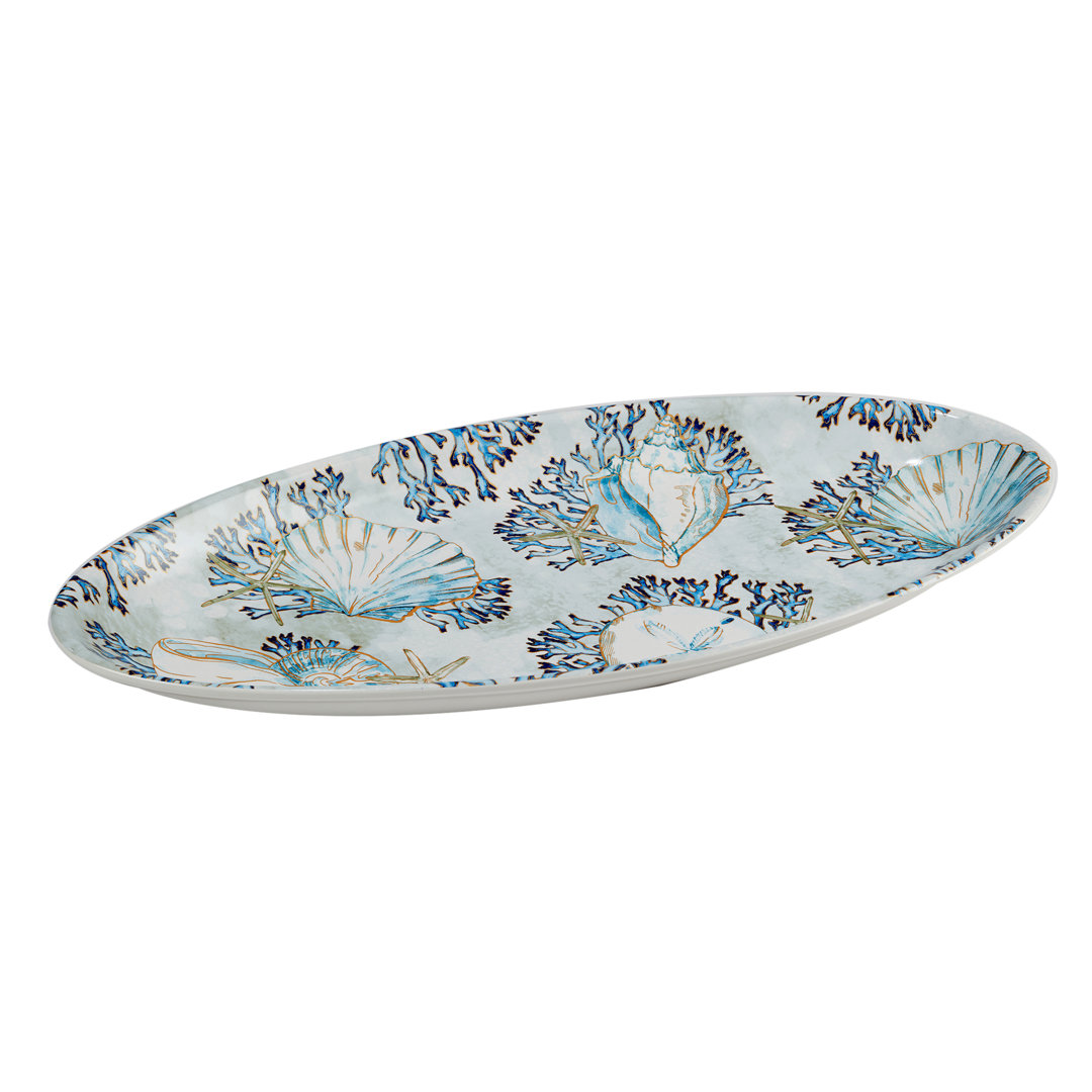 Certified International Playa Shells Fish Platter Certified International