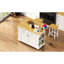 48-inch Kitchen Island Set with 2 Bar Stools, Drop Leaf & Power Outlet (Three Packages)