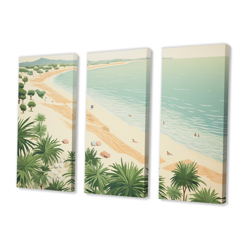 Ensemble de salon Rowles - Beach & Ocean Wall Art, Toile tendue, H 40 po x l 60 po x P 1 po