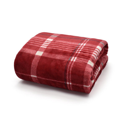 Baldev Soft Touch Check Snuggle Blanket Throw