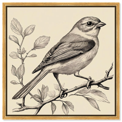 «Bird's Gaze», illustrations rétro sur toile par Art Remedy