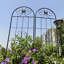 Treillis de jardin noir en métal antirouille, paquet de 4, pour plantes grimpantes et fleurs-1595077596