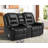Red Barrel Studio® 70.47" PU Leather Reclining Loveseat, Heated Massage Sofa Chair With Cup Holders and Storage Box-696161864