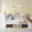 Lit de jour double avec armoires de rangement, armoire à chaussures et ports USB-126553939