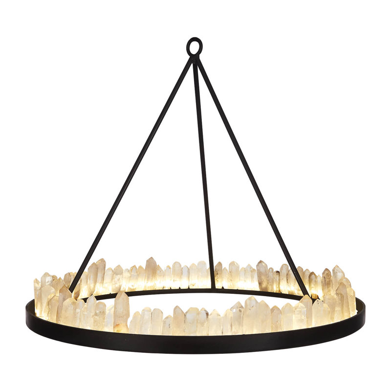 Halo 1 - Light LED Chandelier, Antique Old World, 68" H x 42" W x 42" D
