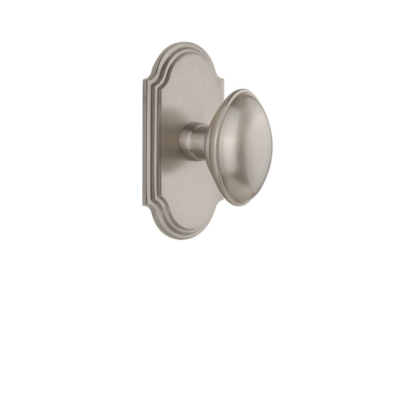 Bouton d'intimité Grand Plate, Nickel satiné, 2 3/8"